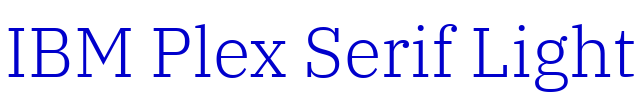 IBM Plex Serif Light police de caractère